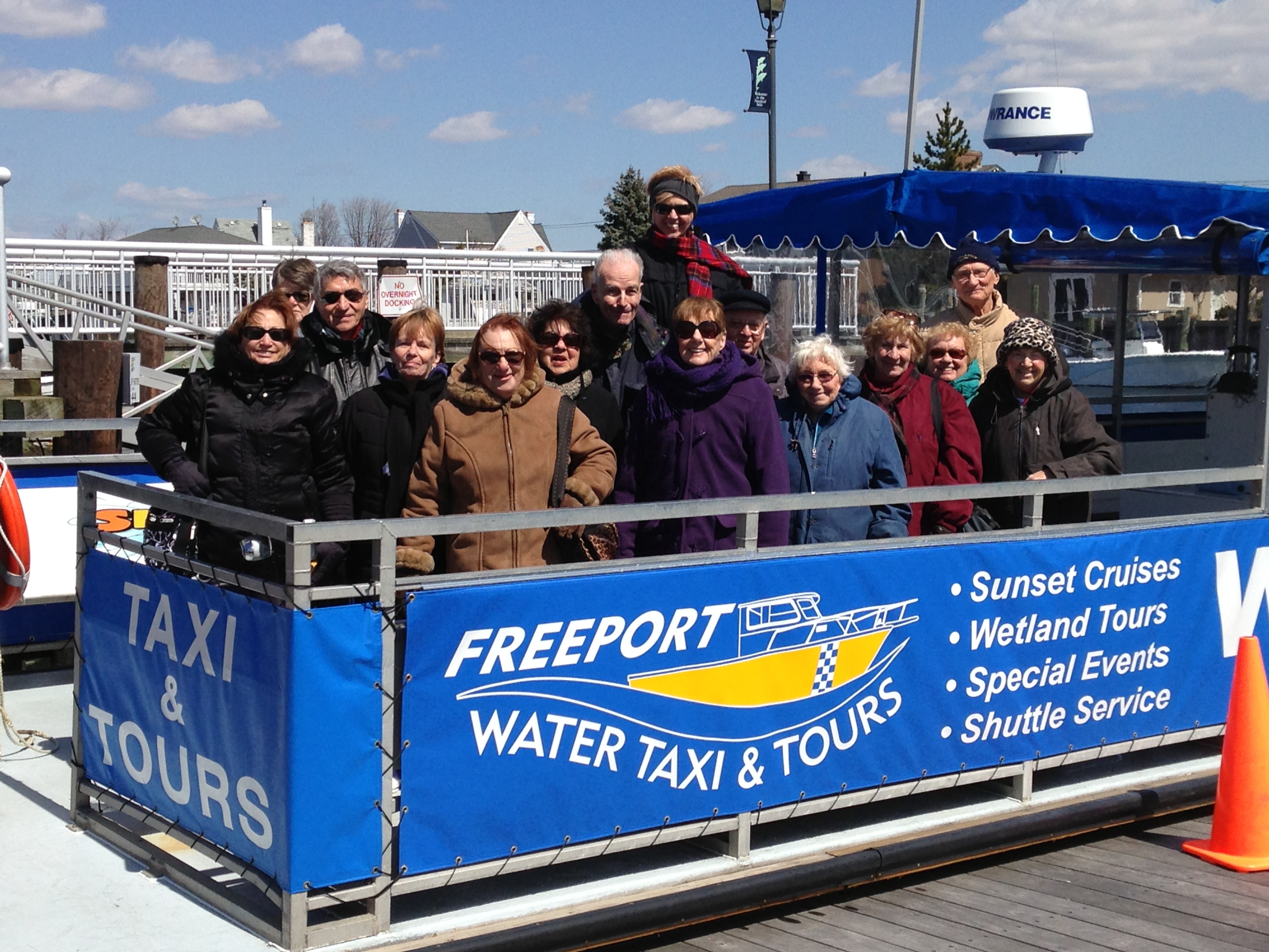Group on the boat