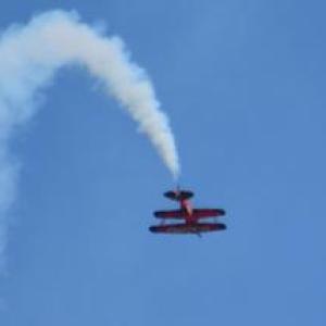 Plane performing maneuver