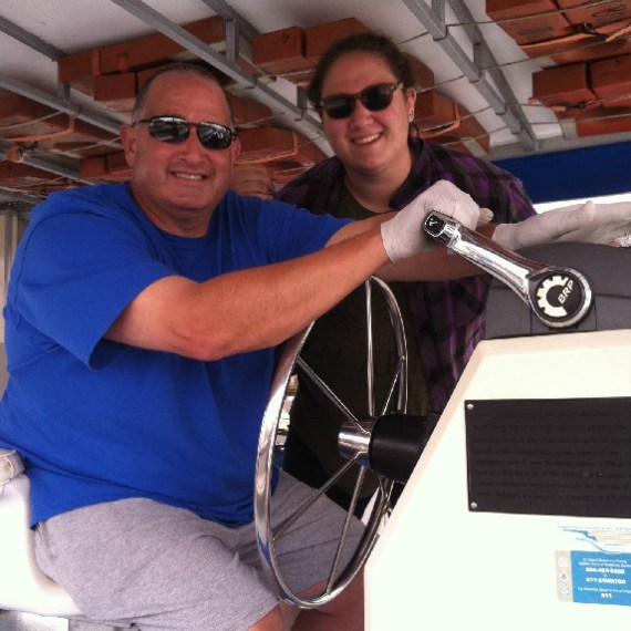 Captain rick and friend at controls